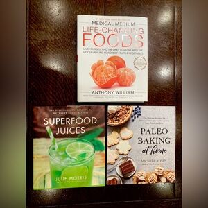 Set of Three Health Paleo Juicing and Life Changing Cooking Books